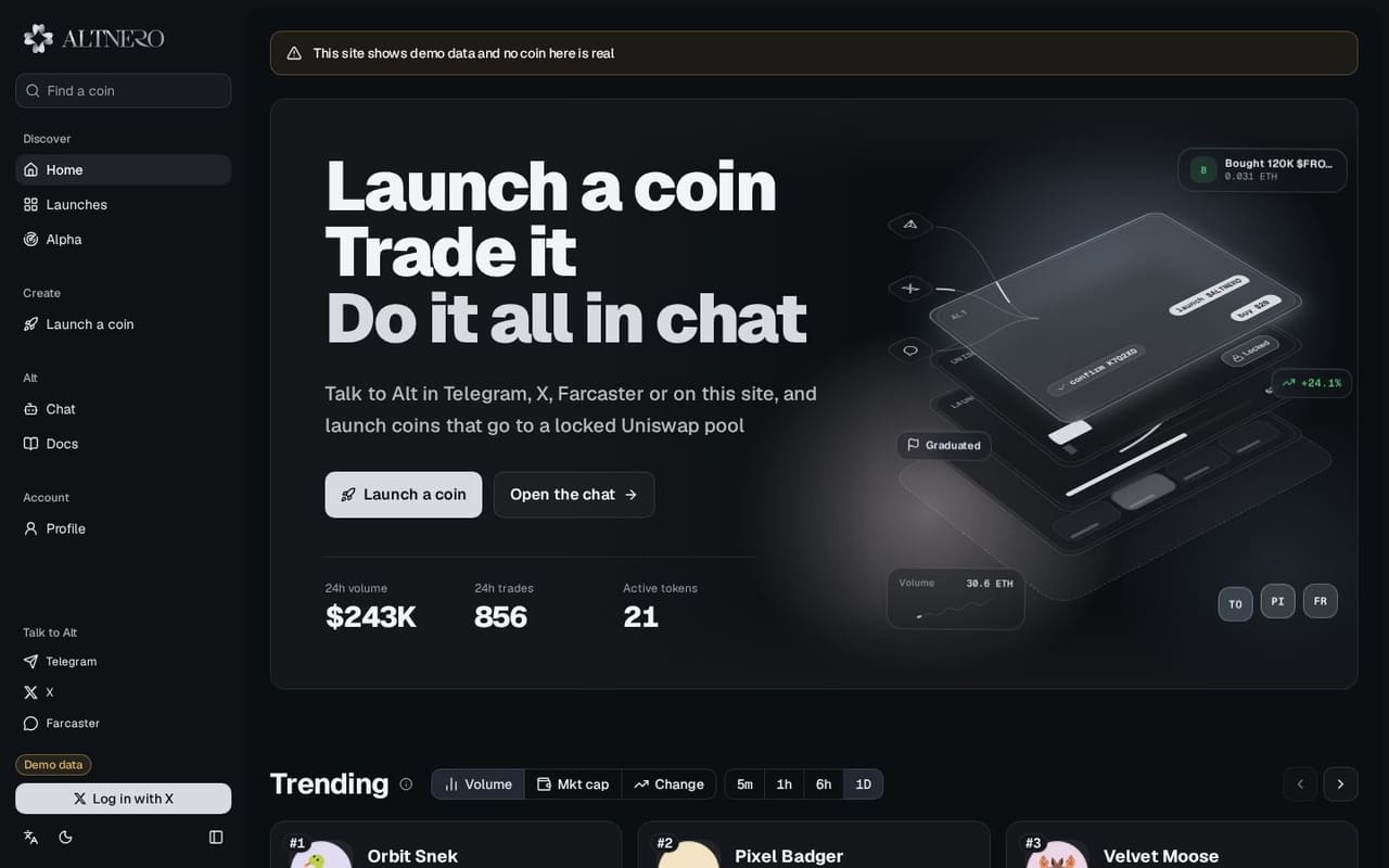 Altnero home page