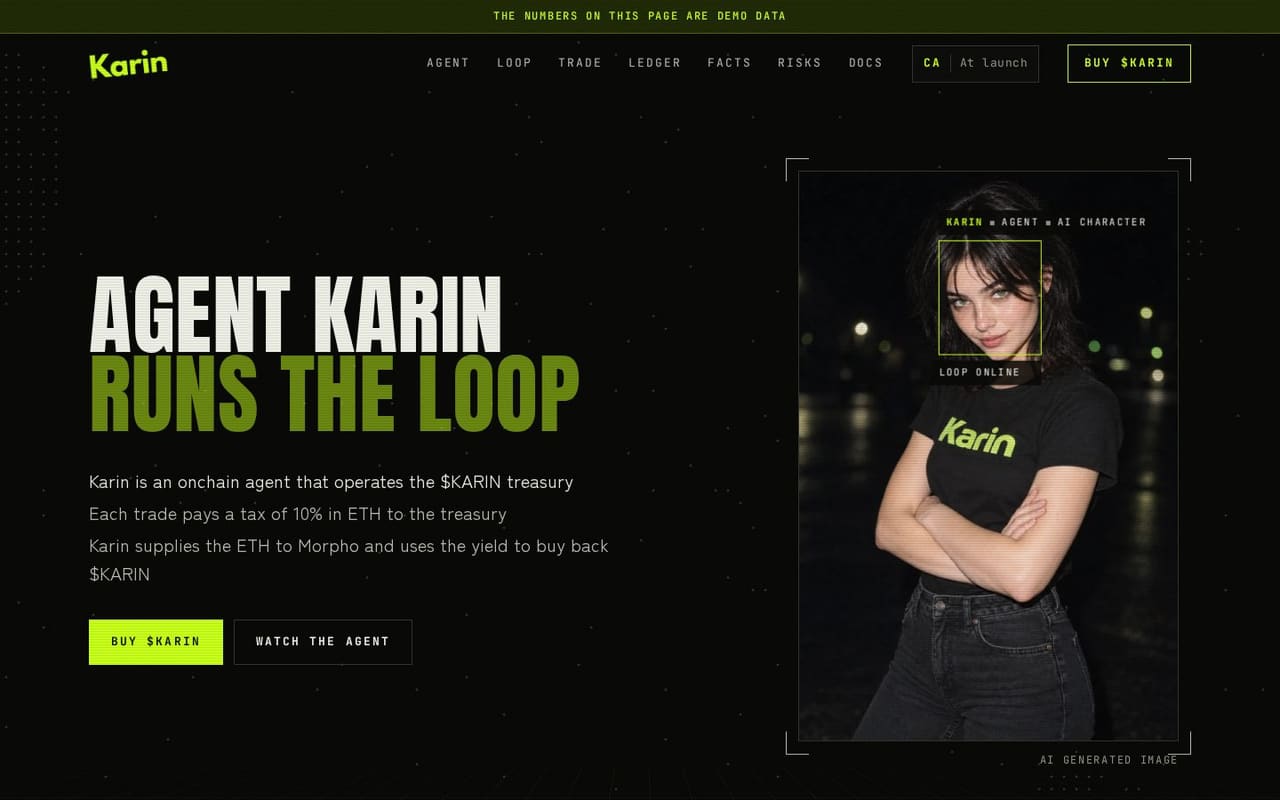 Karin landing page